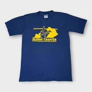 Vintage Oneita Power-T Louisville Alumni T-Shirt Men Large Navy Blue Made in USA